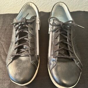 Women's Cloud Aika Footwear 37 (US 6)Brushed Black Leather made in Portugal